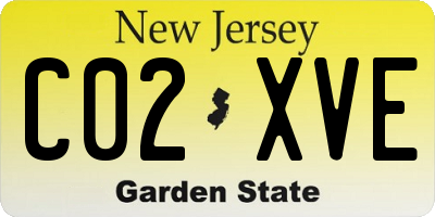 NJ license plate C02XVE