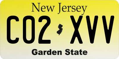 NJ license plate C02XVV