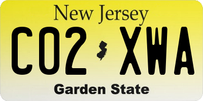 NJ license plate C02XWA
