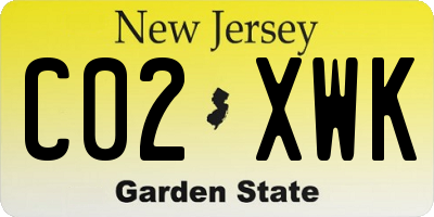 NJ license plate C02XWK