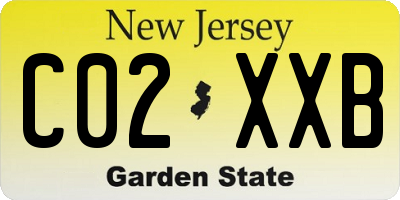 NJ license plate C02XXB