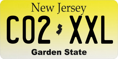 NJ license plate C02XXL