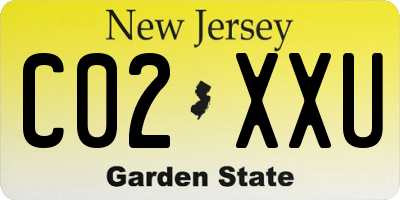 NJ license plate C02XXU