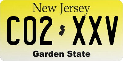 NJ license plate C02XXV