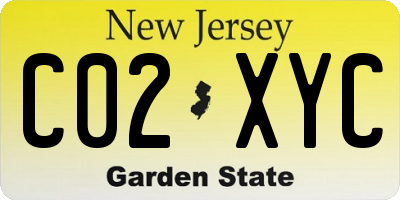 NJ license plate C02XYC