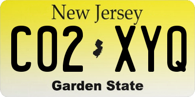 NJ license plate C02XYQ