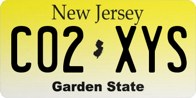 NJ license plate C02XYS