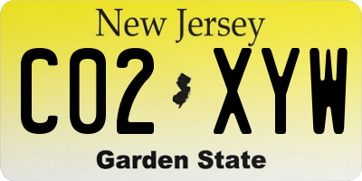 NJ license plate C02XYW