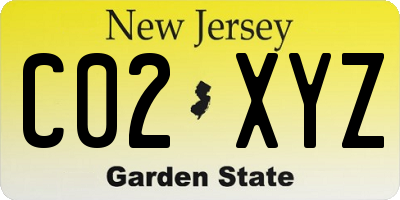 NJ license plate C02XYZ
