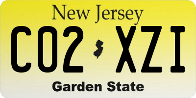 NJ license plate C02XZI