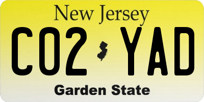 NJ license plate C02YAD