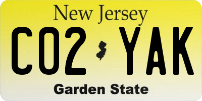 NJ license plate C02YAK