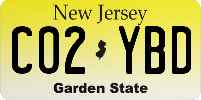 NJ license plate C02YBD