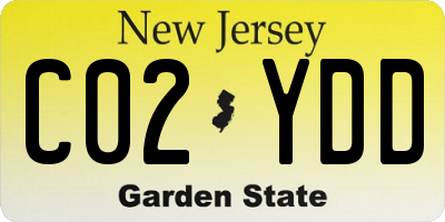 NJ license plate C02YDD