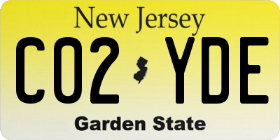 NJ license plate C02YDE