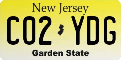 NJ license plate C02YDG