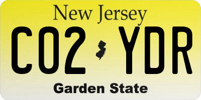 NJ license plate C02YDR