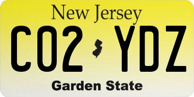 NJ license plate C02YDZ