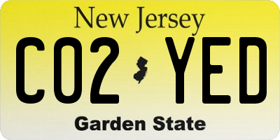 NJ license plate C02YED