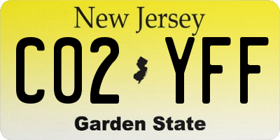 NJ license plate C02YFF