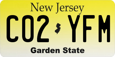 NJ license plate C02YFM