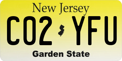 NJ license plate C02YFU