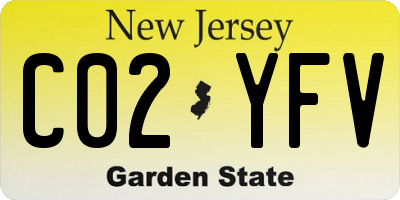 NJ license plate C02YFV