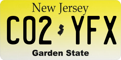 NJ license plate C02YFX