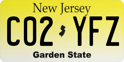 NJ license plate C02YFZ