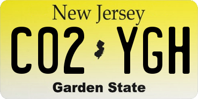 NJ license plate C02YGH