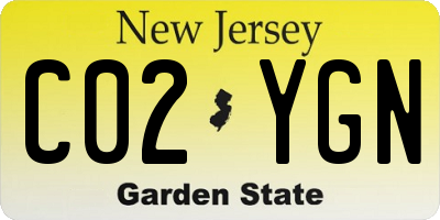 NJ license plate C02YGN