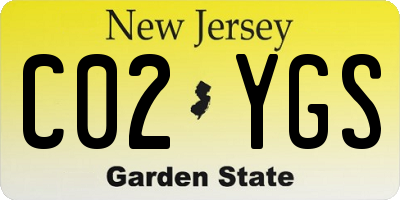 NJ license plate C02YGS