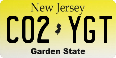 NJ license plate C02YGT
