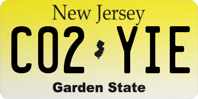 NJ license plate C02YIE