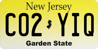 NJ license plate C02YIQ