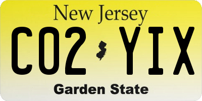 NJ license plate C02YIX