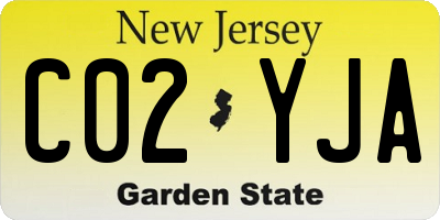 NJ license plate C02YJA