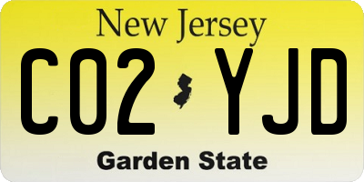 NJ license plate C02YJD