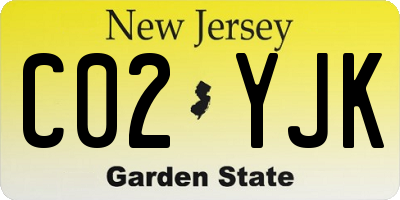 NJ license plate C02YJK