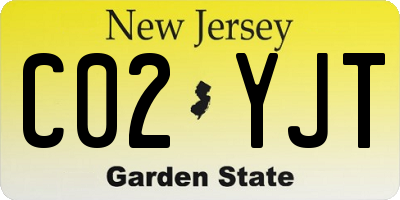 NJ license plate C02YJT