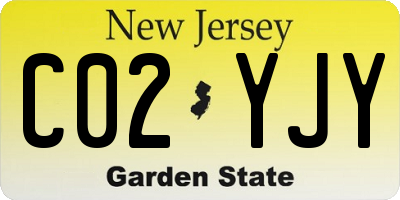NJ license plate C02YJY