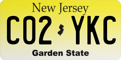 NJ license plate C02YKC