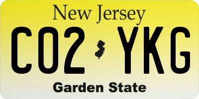 NJ license plate C02YKG