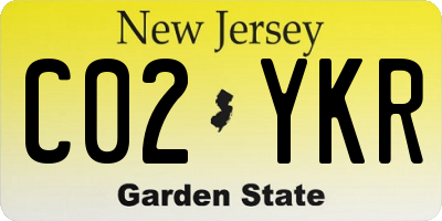 NJ license plate C02YKR