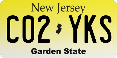 NJ license plate C02YKS