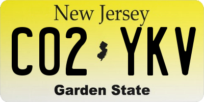NJ license plate C02YKV