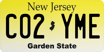 NJ license plate C02YME