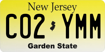 NJ license plate C02YMM