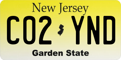 NJ license plate C02YND
