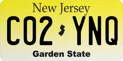 NJ license plate C02YNQ